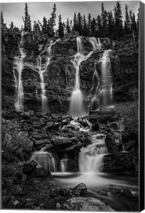 Framed Tangle Falls, Jasper National Park, Alberta, Canada Print