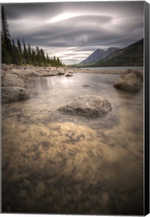 Framed Kusawa Lake, Yukon, Canada Print