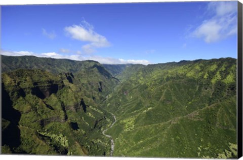 Framed Aerial View Of Koloa, Kauai, Hawaii Print