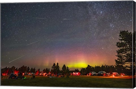 Framed Perseid Meteor Shower and An Aurora Print