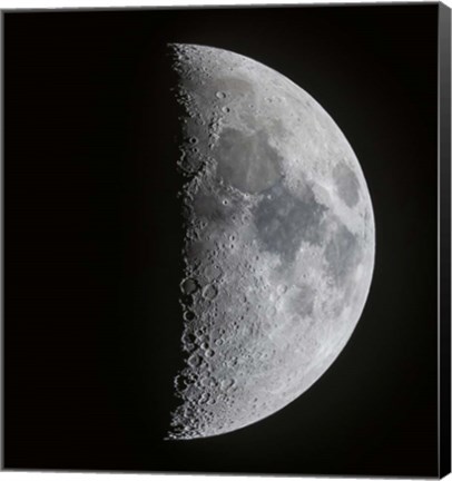 Framed 7 Day Old First Quarter Moon Print