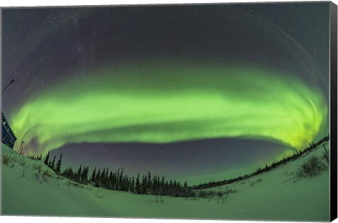 Framed Arc of the Auroral Oval Across the Northern Sky, in Churchill, Manitoba Print