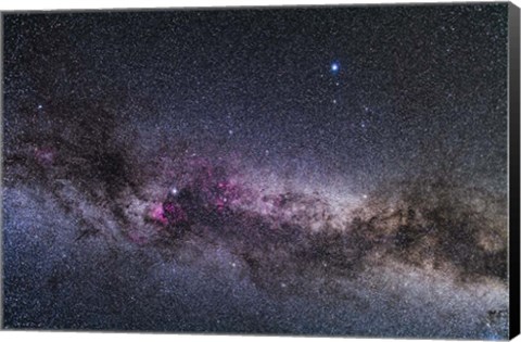 Framed Constellations of Cygnus and Lyra in the Northern Summer Milky Way Print