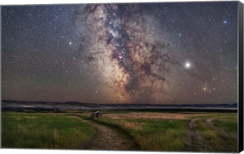 Framed Galactic Centre of the Milky Way at Grasslands National Park Print