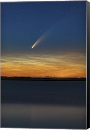 Framed Comet NEOWISE With Noctilucent Clouds Above Deadhorse Lake Print