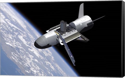 Framed Artist&#39;s Concept of the NASA X-37B Spacecraft Print