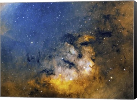 Framed Starforming Region Known As Cederblad 214 Print