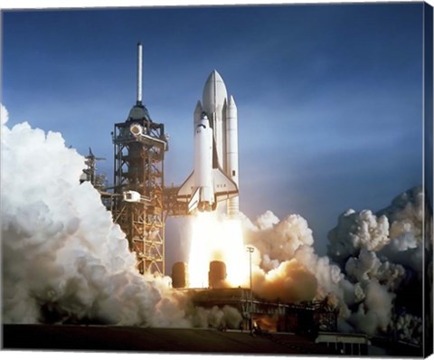 Framed First Launch of Space Shuttle Columbia On April 12, 1981 Print