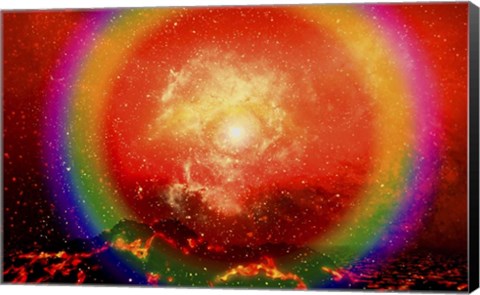 Framed Exploding Supernova, Death of a Star Print