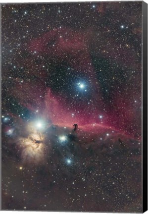 Framed Horsehead Nebula and Flame Nebula Print