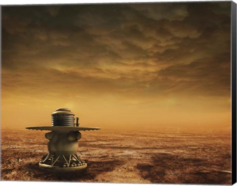 Framed Venera 14 Lander Rests Silently On the Landscape of Venus Print