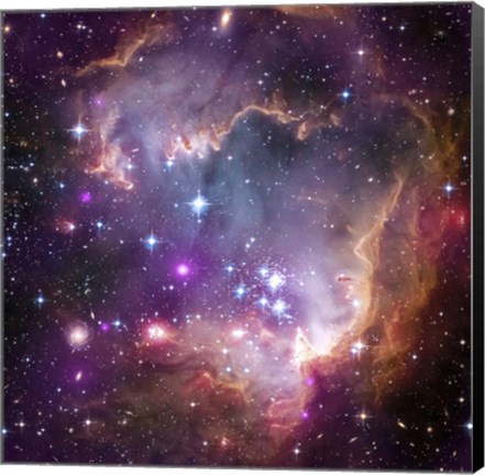 Framed Young Stars in the Small Magellanic Cloud Print