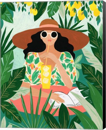 Framed Under The Lemon Tree Print