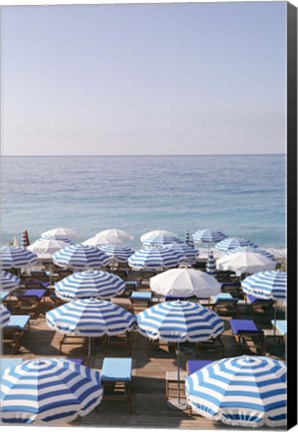 Framed French Riviera Sea Stripes Print