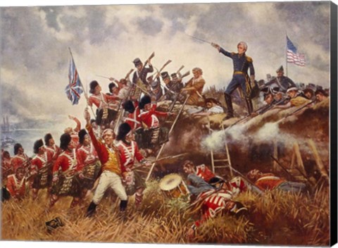 Framed Andrew Jackson at the Battle of New Orleans Print