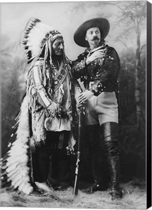 Framed Buffalo Bill and Sitting Bull in 1897 Print