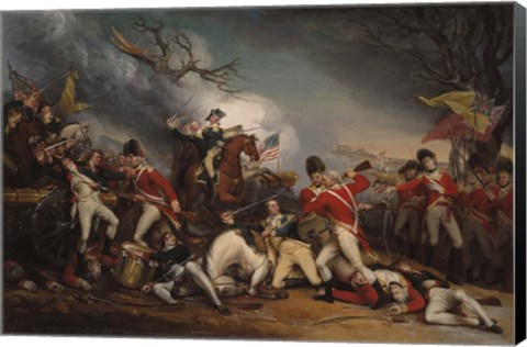 Framed Death of General Mercer at the Battle of Princeton Print