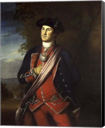 Framed George Washington as a Colonel during The French and Indian War Print