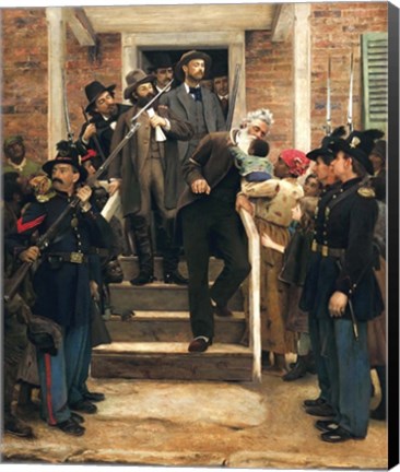 Framed Abolitionist John Brown descending stairs from the County Jail Print