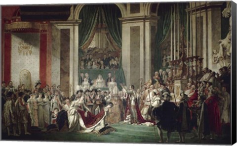 Framed Coronation of Emperor Napoleon I and Empress Josephine, Notre Dame Cathedral Print