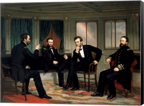 Framed Historic Meeting of the Union High Command during The American Civil War Print