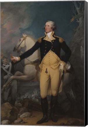 Framed General George Washington after the Battle of Assunpink Creek Print