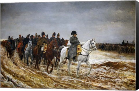 Framed Napoleon Bonaparte returning from Soissons after the Battle of Laon Print