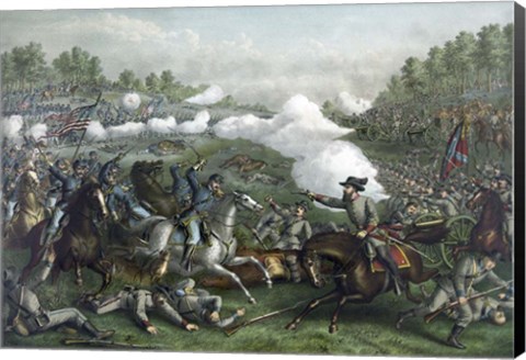 Framed Third Battle of Winchester, September 19, 1864 Print