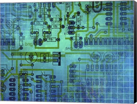 Framed Printed Circuit Technology Print