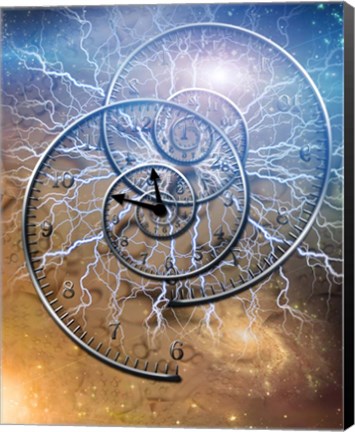 Framed Time Electric Spirals of Eternity Print