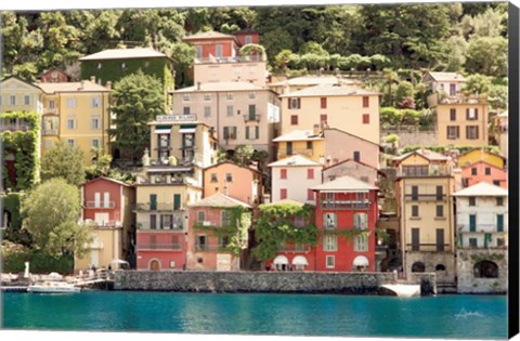 Framed Lake Como Village II Print