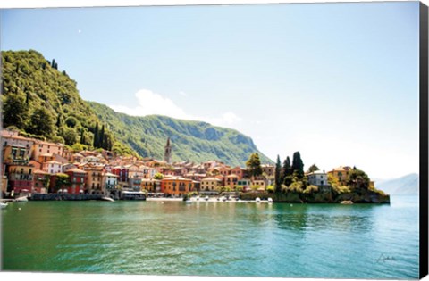 Framed Lake Como Village I Print