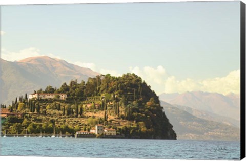 Framed Lake Como Headland Print