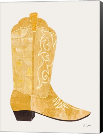 Framed Western Cowgirl Boot I Print