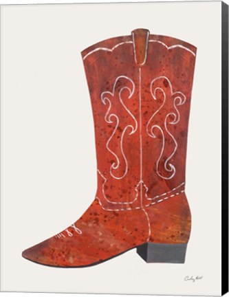 Framed Western Cowgirl Boot II Print