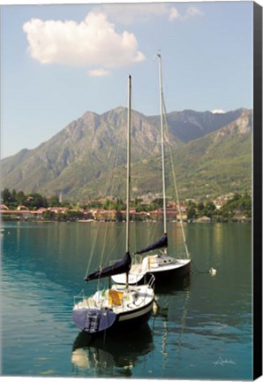 Framed Lake Como Boats I Print