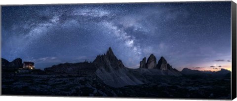 Framed Stars in the Dolomites Print