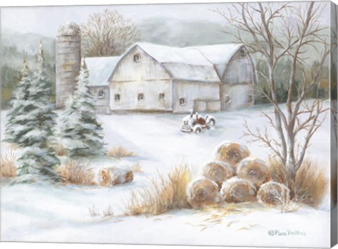 Framed Winter Hay Print