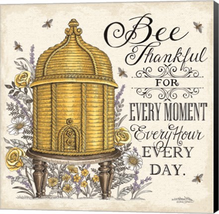 Framed Bee Thankful for Every Moment Print