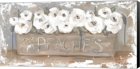 Framed Peach Box Florals Print