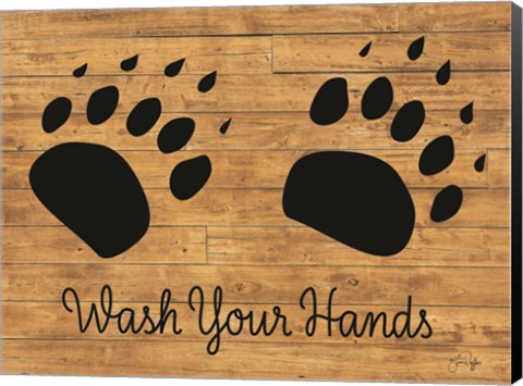 Framed Cabin Wash Your Hands Print