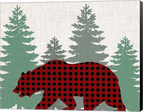 Framed Bear Plaid Print