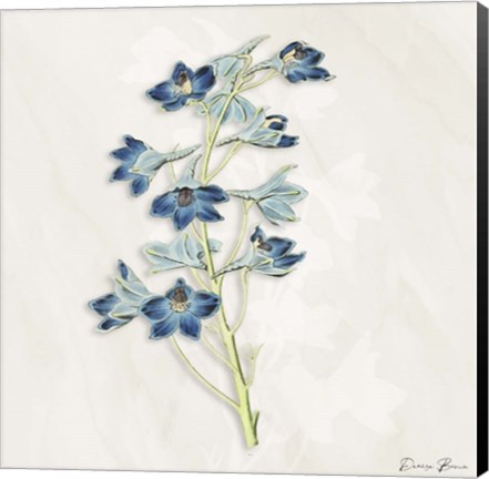 Framed Blue Botanical 3 Print