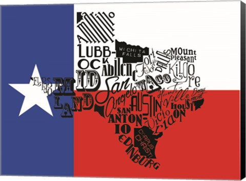 Framed Texas Flag Print