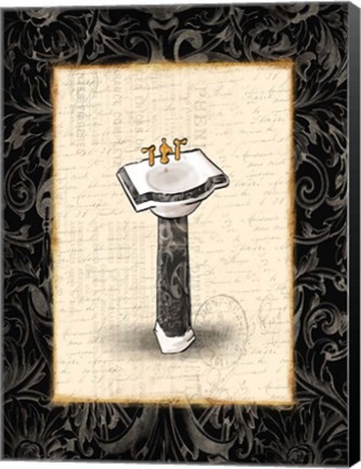 Framed Black Gold Sink Print