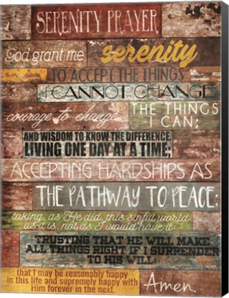 Framed Serenity Prayer Print