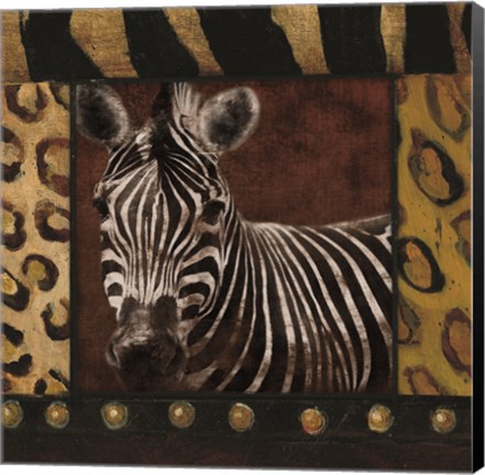 Framed Zebra bordered Print