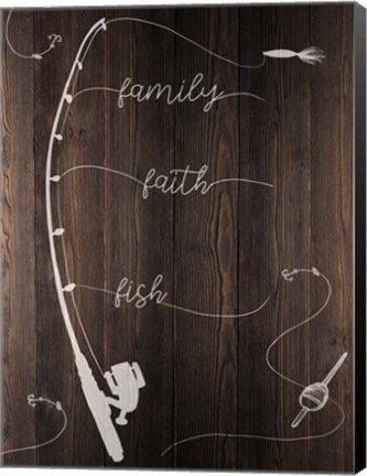 Framed Family Faith Fish Print