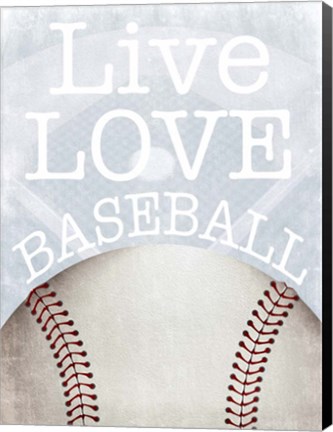 Framed Baseball Love Print