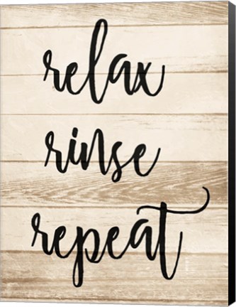 Framed Relax Rinse Repeat Print